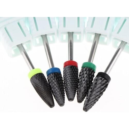 5-Piece Set Professional Ceramic Nail Bits Removing Dead Skin Nail Drill Bit Kit DIY Manicure Exfoliate Reshaping Tool
