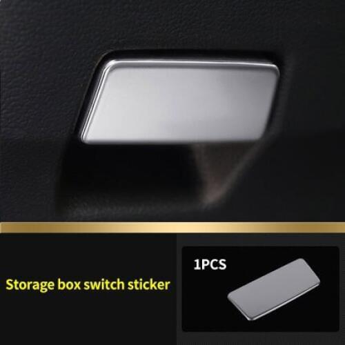 For AUDI A4L 2017 2018 stainless steel Storage box switch sticker chrome molding trim 1pc