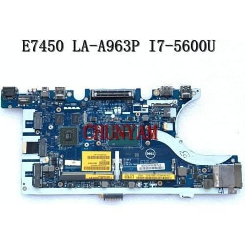 NEW LA-A963P I7-5600U 840M 2GB FOR DELL Latitude E7450 Laptop Motherboard ZBU11 CN-0KVR03 KVR03 Mainboard 100% tested