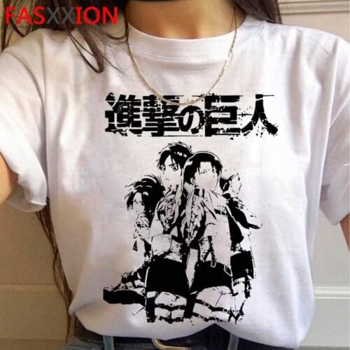 Attack on Titan Shingeki No Kyojin Levi Ackerman tshirt men casual 2021 couple clothes t-shirt top tees couple clothes tumblr
