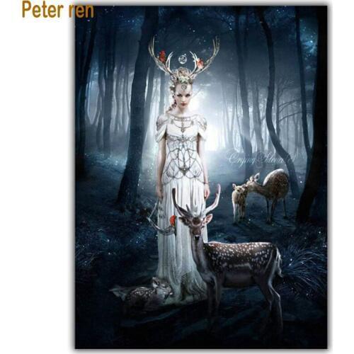 Картины девушек по номерам Peter ren China At AliExpress