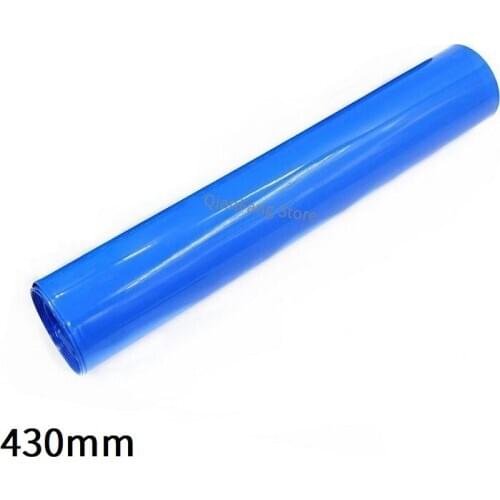 PVC Heat Shrink Tube 430mm Width Blue Protector Shrinkable Cable Sleeve Sheath Pack Cover for 18650 Lithium Battery Film Wrap