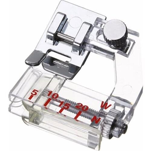 1 Pcs Adjustable Bias Tape Binding Foot Snap on Presser Foot for Brother Sewing Machine Accessories Sewing Tools