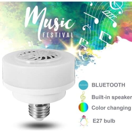 1 PCS 2019 NEW Light Speaker RGB Phone Music Control Play Lamp E27 LED Wireless Bluetooth Bulb dropshipping