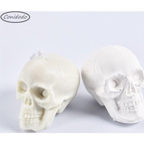 Handmade 3D Skull Head Resin Silicone Molds Embossed Biscuits Fondant Mould DIY Home Decorating Plaster Accessories Saints' Day