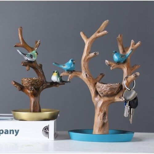 Nordic Creative Simulation Tree Branch Resin Ornaments Key Storage Decorations Shoe Cabinet Porch Desktop Housewarming Gift
