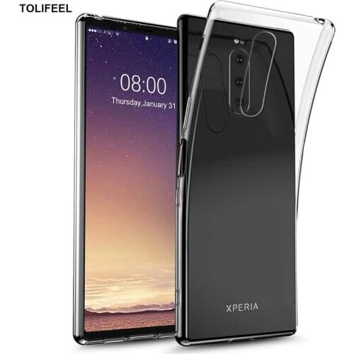 TOLIFEEL Case For Sony Xperia 1 II TPU Silicone Clear Bumper Soft Case For Sony Xperia 1 Transparent Phone Back Cover