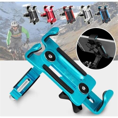 Universal Metal Bicycle Phone Holder Mountain Bike Motorcycle GPS Stand Bracket For iPhone 12 11 Samsung S21 Plus Xiaomi Huawei