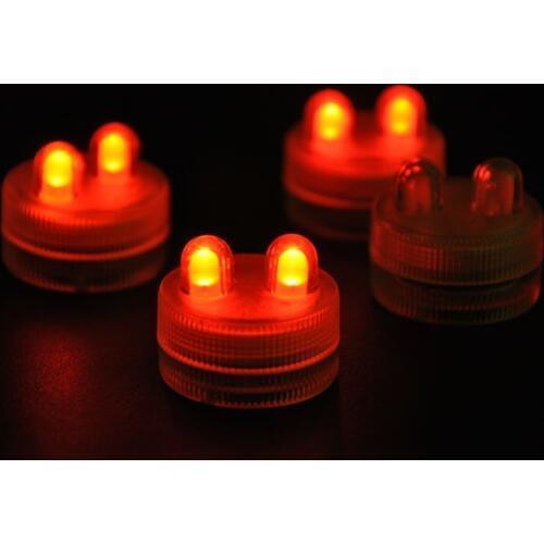 Battery Operated Waterproof Flameless LED Submersible Tealight Candle Light for Wedding Valentine Christmas Romantic Decoration