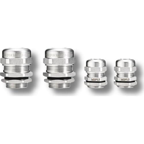 Waterproof Cable Gland IP68 304 Stainless Steel 1/4" 3/8"1/2" 3/4" 1" BSPP/NPT Male Thraed for 3-6.5mm 4-8mm Cable