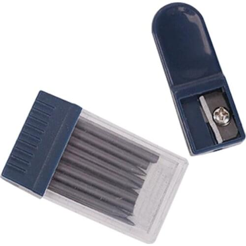 2 Set 2mm Compass Core Replacement Pencil Lead Stationery with Pencil Sharpener for Students Drafting Tools Compasses Tool