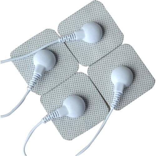 10Pairs/Lot Button Snap 3.5MM For TENS Therapy Machine Massager + 10Pcs/Lot 3.5MM 4 in 1 Head Electrode Wires Connecting Cables