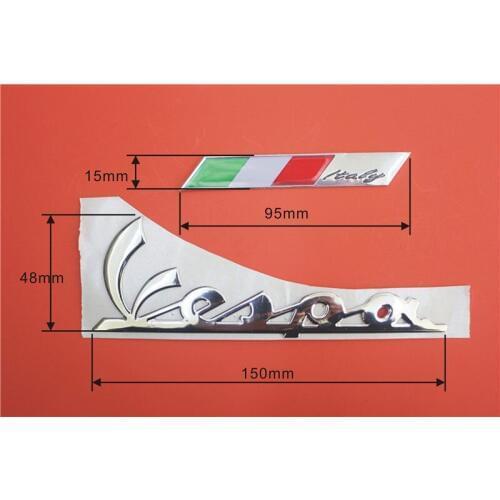 2 pcs Motorcycle 3D emblem Decal Italian style sticker for PIAGGIO Vespa
