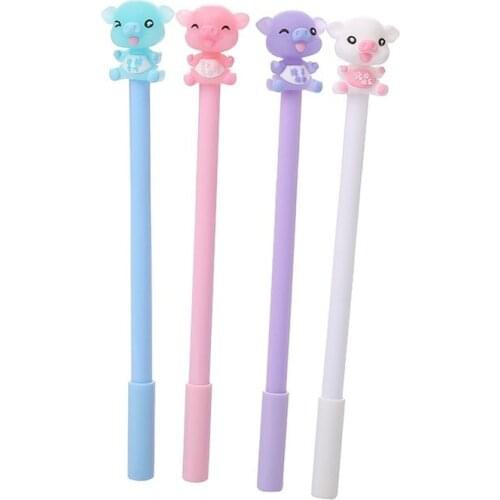 20 Pcs Cute Pig Pen Creative Learning Stationery Student Water Pens Cartoon Office Supplies Pen Wholesale