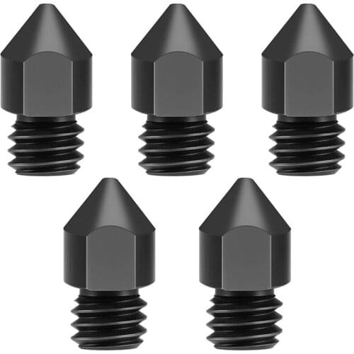 5Pcs/Lot 3D Printer Parts MK8 Hardened Steel Nozzle 1.75mm 0.4mm for MK8 Ender 3 CR10 CR10S Hotend Kit