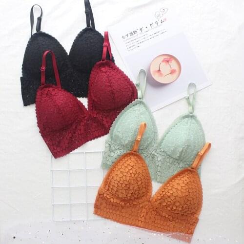 Bodysuit Underwear Bras For Women Lingerie Bra Coast Lace Hollow Out Sexy Thin French Style Push Up Active Seamless Bra Bralette