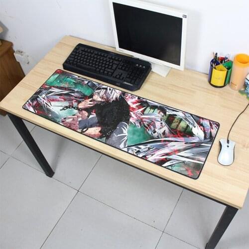 Large Gaming Mouse Pad Tokyo Ghoul Hot Sell New Mouse Pad Art Kawaii Anti-slip Lovely Cartoon Office Decoration Home Desk Mat