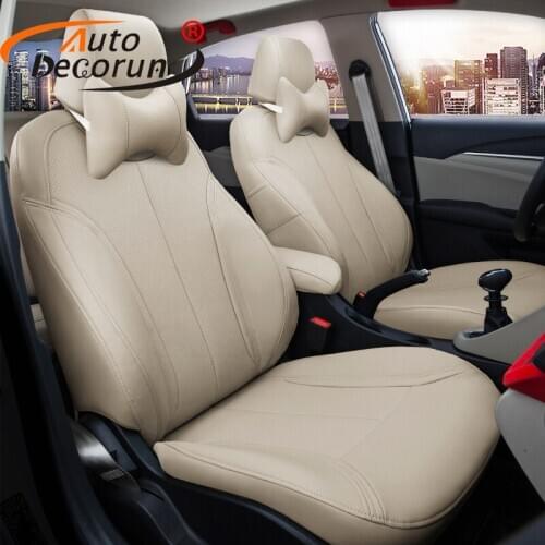 AutoDecorun Custom seat covers for Audi Q7 car seat cover accessories 2016 styling PU leather car seat support cushion protector