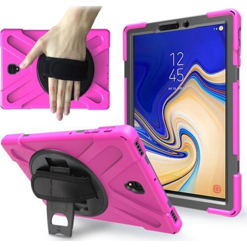 Armor Coque For Samsung Galaxy Tab S4 10.5 SM-T830 T835 Hand Strap 360 Rotation Stand Case Cover for Samsung T830 T835 Case