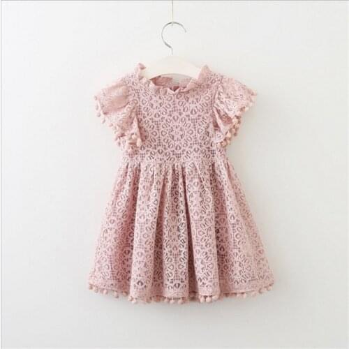 Baby Clothes Baby Girl Dress Princess Summer Dress For Girls Hollow Lace Ball Fly Sleeve Birthday Party Baby Girl Clothes