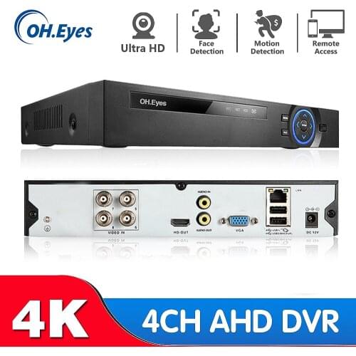 6in1 Real H.265 4ch 4K-N 4K 8MP DVR Security CCTV hybrid video recorder DVR P2P Xmeye support AHD/TVI/CVI/CVBS/IP cameras ONVIF
