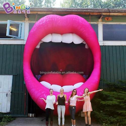 Customized giant inflatable mouth / big mouth inflatable / lip ring inflatable toys