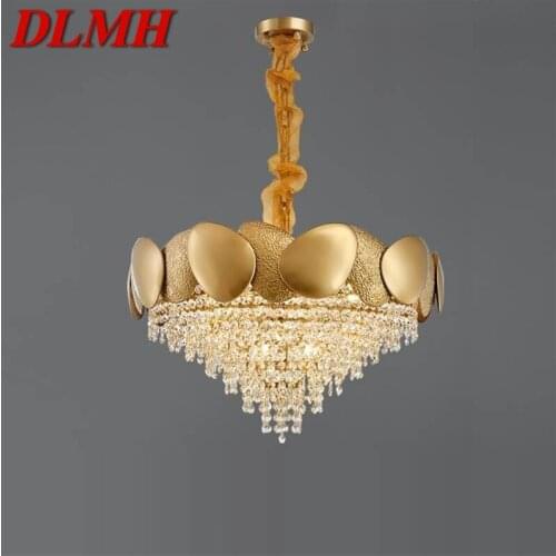 DLMH Chandelier Creative Pendant Lamp Fixtures Postmodern LED Gold Light for Home Living Dining Room