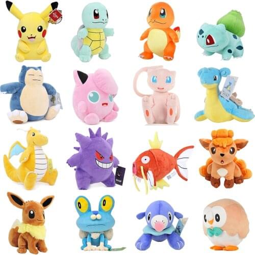 Pokemone Plush Toy Pikachu Charmander Squirtle Bulbasaur Pikachu Stuffed Doll Elf Figures Peluche Toys Gifts For Children Kid