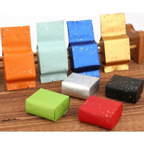 100pcs Side Gusset Aluminum Foil Packaging Bags Heat Sealable Open Top Storage Bag for Black Tea Food