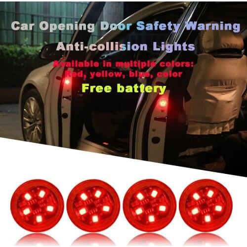 Car Opening Door Safety Warning Anti-collision Lights Magnetic Sensor Strobe Flashing Alarm Lights Anti Rear-end Collision Lamps