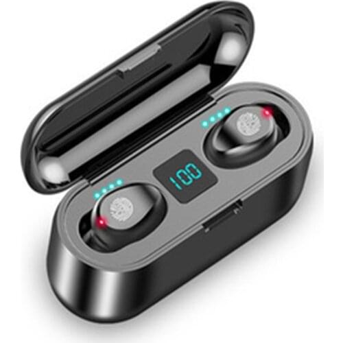 Touch headset binaural with mobile phone charging compartment earbuds sports headset with digital display