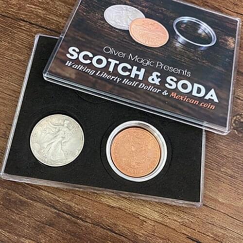 Scotch & Soda (Walking Liberty Half Dollar) by Oliver Magic Tricks Illusions Gimmick Props Mentalism Comedy Accessories