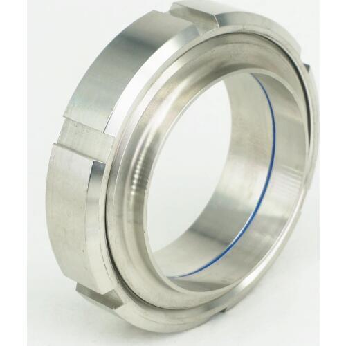 100mm Inner Dia DN100 304 Stainless Steel Sanitary DIN Weld On Socket Union Set Pipe Fitting Hygiene Grade Sanitary 229 PSI