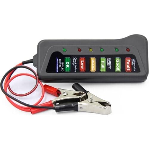 Mini 12V Car Battery Tester Digital Alternator Tester 6 LED Lights Display Car Diagnostic Tool Auto Battery Tester For Car