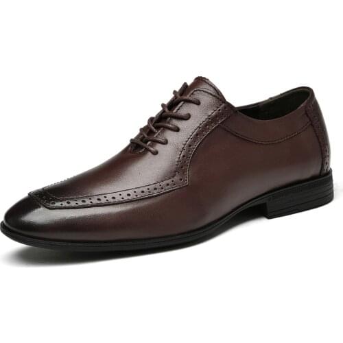 Genuine Leather Shoes Men Brand Oxford Men Shoes Fashion Luxury Dress Shoes Men Formal Shoes Elegantes Groom Shoes High Quality
