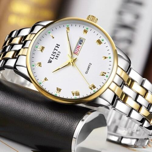 Wlisth Watch Women Watch Luminous Luxury Brand Week Calendar Ladies Watch Luxury Brand Diamond Quartz Wrist Watch Gift For Women