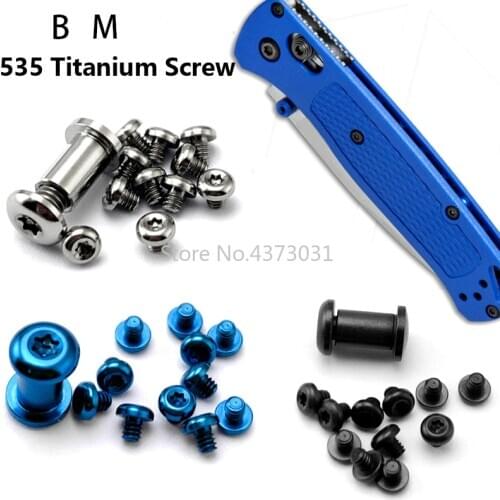 1 Set Titanium Alloy Nail for Butterfly Knife 535 Screw Handle Screw EDC Knife 535 Screws