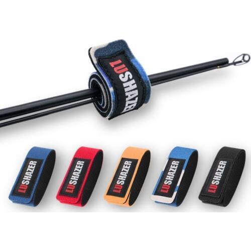 5PC/Lot Fishing Belt Strap Sleeve Fishing Pole Tie Wrapping Band Pack with Elastic Carp Fishing Rod Belt Anti Lost String