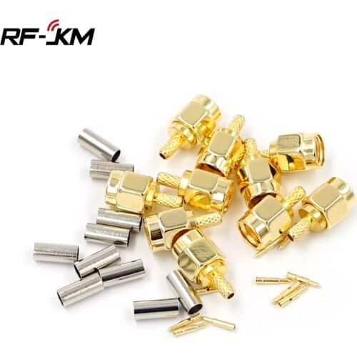 10Pcs High-quality SMA Male Plug crimp for RG174 RG316 RG178 RG179 LMR100 Cable RF Connector