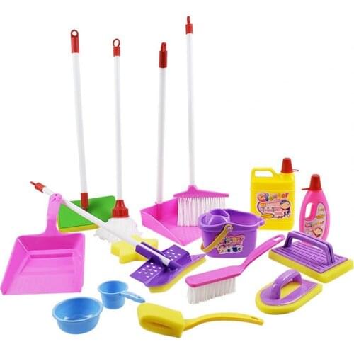 16Pcs Children Simulation Mini Play House Cleaning Sanitation Toy Puzzle Gift