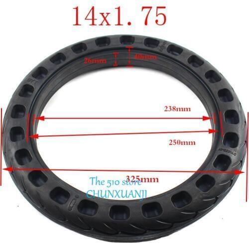 2PCS Hot sale 14inch lithium tram bicycle tyre with Good quality 14x1.75 bicycle electric bicycle explosion-proof solid tire