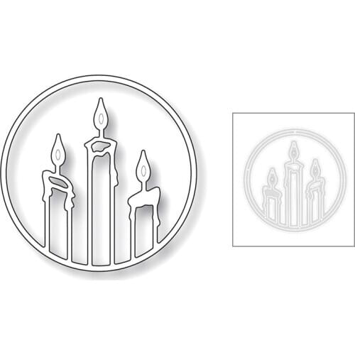 2020 New Candle Metal Cutting Dies For DIY Cut Paper Craft Making Circle Frame Decoration Greeting Card Scrapbooking No Stamps