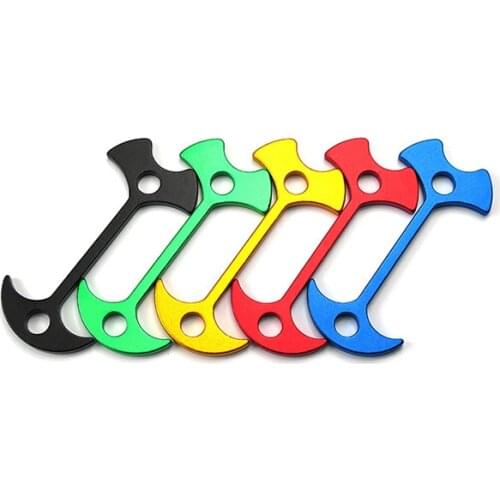 5pcs/ lot Aluminum Alloy Outdoor Camping Multi Tools Fixed Canopy Tent Nail Paracord Buckles
