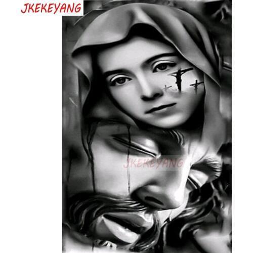 5D DIY square/round Diamond painting Virgin Mary and Jesus Cross Stitch Diamond Embroidery Pattern Rhinestone J1785
