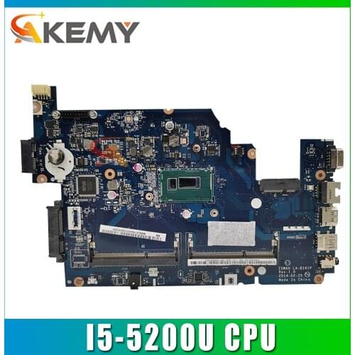 Akemy laptop Motherboard For ACER Aspire E5-531 E5-571 I5-5200U Mainboard Z5WAH LA-B161P