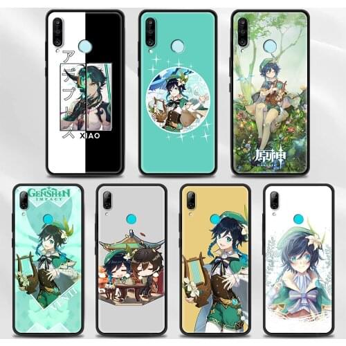 Genshin Impact Venti Game Phone Case For Huawei P Smart Z 2019 2021 P30 Pro P40 Lite E P20 P10 Soft Black Silicone Cover Bumper
