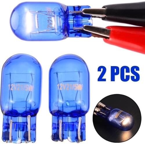2pcs T20 7443 W21/5W 6500k Halogen White Turn Signal Stop Brake Tail Light Bulb Indicators Day-time Running Lamp Parts