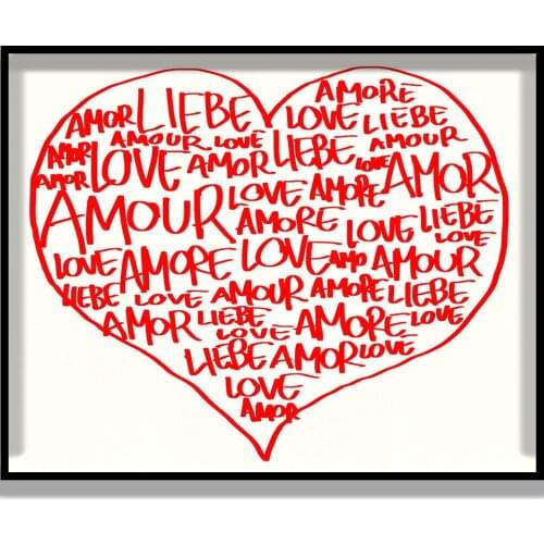 Hot Sales in 2020, Modern Minimalist Posters, Wall Decoration Paintings, Text Art,Heart-Shaped