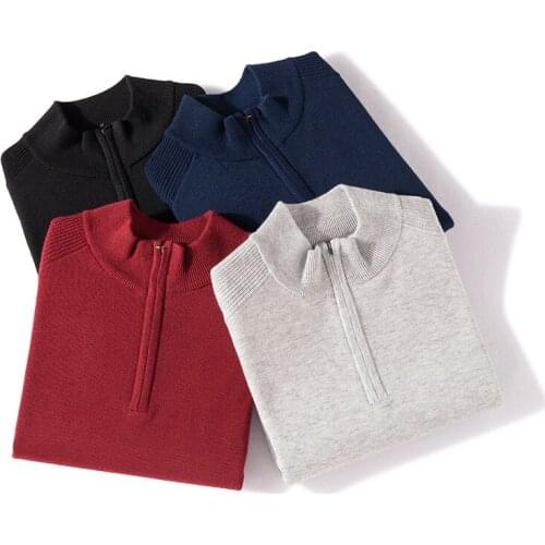 2020 Autumn/winter new mens wear half-open zipper business fashion sweater XL.2XL.3XL.4XL