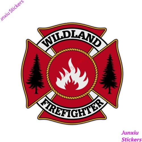 Creativity Wildland Firefighter Car Stickers for Window Bumper Trunk Auto Laptop Uv Protection Waterproof Accessories KK14*14cm